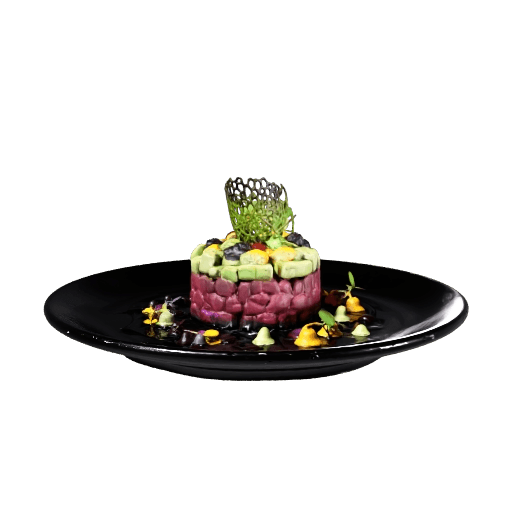 Beef tartare with fresh avocado