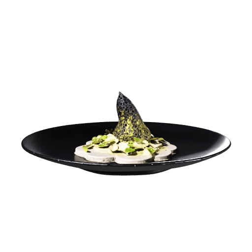 Fresh fish tartare with cream